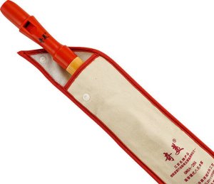 KERA DREWNIANY FLET SZKOLNY SOPRANOWY DO NAUKI GRY 7 OTWORÓW + POKROWIEC 6