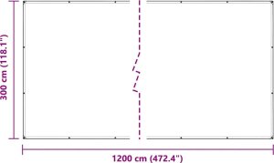 Przezroczysta plandeka z oczkami 3x12 m PVC 10
