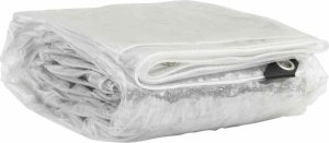 Przezroczysta plandeka z oczkami 5x6 m PVC 3