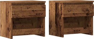 vidaXL Szafki nocne 2 szt. Stare drewno 40x30x39 cm Drewno klejone 2