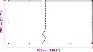 Przezroczysta plandeka z oczkami 2x6 m PVC 10
