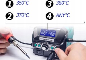 Zestaw YIHUA 939D+ III EVO stacja lutownicza 110 W Dual-LCD nowa 4