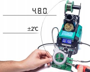 Zestaw YIHUA 939D+ III EVO stacja lutownicza 110 W Dual-LCD nowa 6