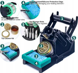 Zestaw YIHUA 939D+ III EVO stacja lutownicza 110 W Dual-LCD nowa 7