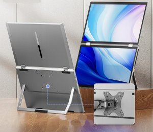 Podwójny monitor do laptopa 15,6"przedłużacz ekranu przenośny obrót o 180* 5