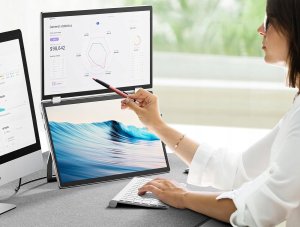 Podwójny monitor do laptopa 15,6"przedłużacz ekranu przenośny obrót o 180* 6