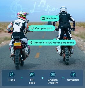 Zestaw słuchawkowy motocyklowy ASMAX S1 do kasku Bluetooth mesh interkom 8