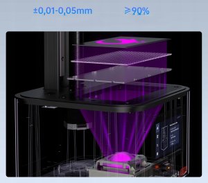 ANYCUBIC Photon Mono 4 Ultra 10K Resin drukarka 3D 7"20 mm/h 153,4 x 87 x 6