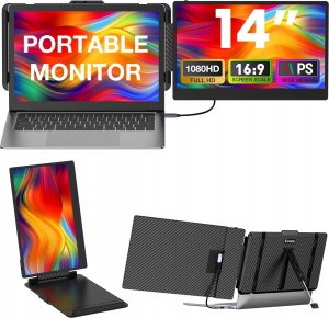 Kwumsy S1 14"Przenośny monitor do laptopa przedłużenie ekranu 13-17"nowy 1