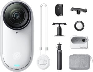 Zestaw podróżny Insta360 GO 3S Kamera sportowa 128GB 4K wodoodporna biała 1