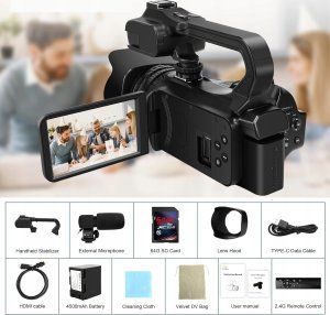 Kamera cyfrowa Reolink Kamera wideo Delmodes DV95 6K 64MP18X Zoom Vlogging Camera 4500 mAh 64G 3