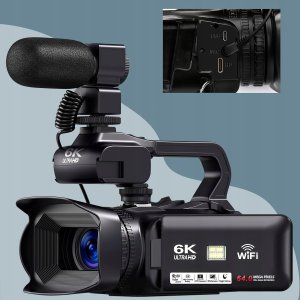 Kamera cyfrowa Reolink Kamera wideo Delmodes DV95 6K 64MP18X Zoom Vlogging Camera 4500 mAh 64G 5