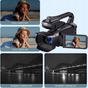 Kamera cyfrowa Reolink Kamera wideo Delmodes DV95 6K 64MP18X Zoom Vlogging Camera 4500 mAh 64G 6