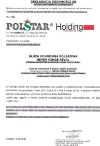 ORPO - POLAR RIVAL wzmocnienia z materiału OXFORD 3 kieszenie zapinany na zamek polar 100%  320 g/m2 pasy odblaskowe - Czarny-Żółty(cy) S 5