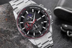 Zegarek Męski Skmei 9250SIBK + BOX 4