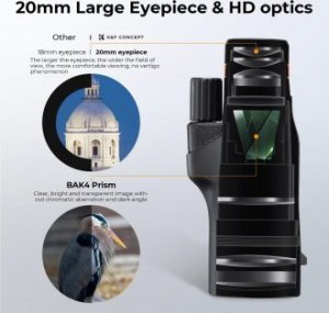 Luneta K&F Luneta obserwacyjna Concept BaK-4 12x50 czarna 2