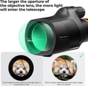 Luneta K&F Luneta obserwacyjna Concept BaK-4 12x50 czarna 3