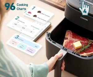 Frytkownica beztłuszczowa Cosori Air Fryer Turboblaze Airfryer 2024 DC601 9w1 XXL 6l 3