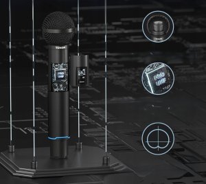 Zestaw TONOR TW750 mikrofon bezprzewodowy radiowy UHF 2 x 100 5