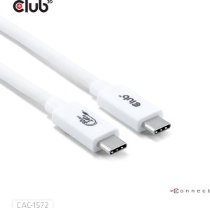Kabel USB Club 3D USB-C - USB-C 1.2 m Biały (CAC-1572) 5