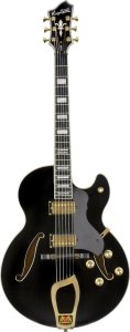 Gitara Elektryczna Hagstrom HJ500 BLK Semi Hollow Czarna Jazz Profesjonalna 1
