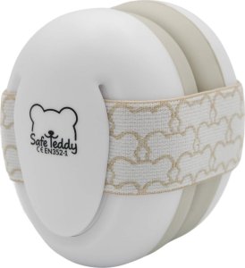 Słuchawki wygłuszające ochronne dzieci niemowląt beżowe 0miesięcy SafeTeddy 3