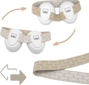 Słuchawki wygłuszające ochronne dzieci niemowląt beżowe 0miesięcy SafeTeddy 6