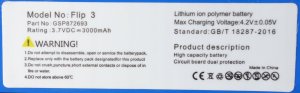 Tradebit Bateria Akumulator do Głośnika JBL FLIP 3 GSP872693 3000mAh 3,7V 8