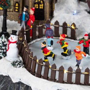 Dekoracja świąteczna Fééric Lights and Christmas Wioska bożonarodzeniowa z oświetleniem i ruchomym wiatrakiem 5