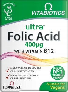 VITABIOTICS_Ultra Folic Acid kwas foliowy suplement diety 60 tabletek 1