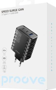 Ładowarka Sieciowa 230V Szybkie Ładowanie 65W 2 USB-C USB Typ-C + USB-A GAN / Speed Surge Gan 65W 7