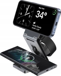 Ładowarka Vega Bezprzewodowa Ładowarka 3w1 QI MagSafe na Telefon Zegarek Słuchawki Proove / Titan Volt 4