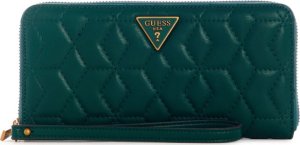 Guess, Elenia, Textile Wallet, SLG Large Zip, Forest Green, For Women For Women 1
