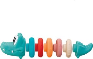 LeanToys Zestaw Edukacyjny Dla Malucha Miękka Piramidka Krokodyl 3