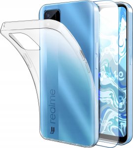 Etui Do Realme C11 2021 / C20 (Przezroczyste, Silikonowe, Ochronne)   Szkło 1