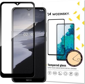 Wozinsky super wytrzymałe szkło hartowane Full Glue na cały ekran z ramką Case Friendly Nokia 2.4 czarny 1