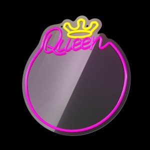 Forever Neon MIRROR LED QUEEN warm white pink FMNE04 Light 5