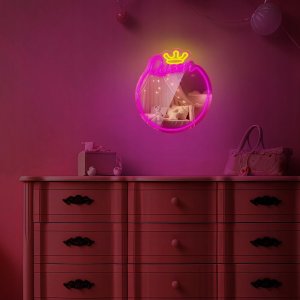 Forever Neon MIRROR LED QUEEN warm white pink FMNE04 Light 6