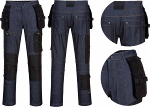 Spodnie Robocze Strech Kx3 Kabury Jeansowe Denim Eu 50  88 Cm Portwest 34" Portwest  Kx342Inr34 5036108348732 1