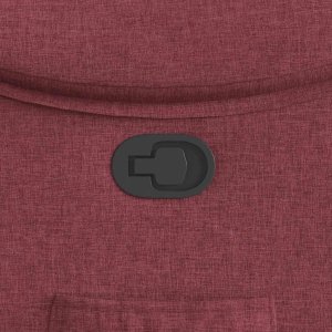 vidaXL Fotel rozkładany, winna czerwień, obity tkaniną 9