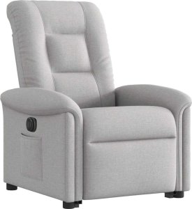 vidaXL Podnoszony fotel masujący, elektryczny, rozkładany, szary 4