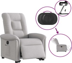 vidaXL Podnoszony fotel masujący, elektryczny, rozkładany, szary 10