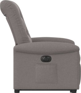 vidaXL Podnoszony fotel rozkładany, elektryczny, kolor taupe, tkanina 6