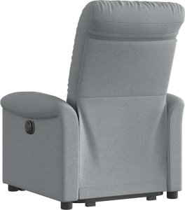 vidaXL Podnoszony fotel masujący, elektryczny, rozkładany, jasnoszary 7