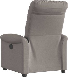 vidaXL Elektryczny fotel rozkładany, kolor taupe, obity tkaniną 7