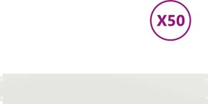 vidaXL Obrzeża trawnikowe 50 szt. Białe Stal walcowana na zimno 2