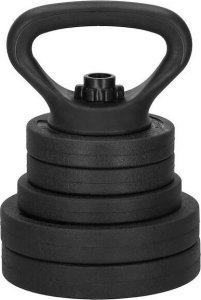 Hantle do ćwiczeń bitumiczne, 20 kg regulowany zestaw: gryf+ kettle UNIWERSALNY 18