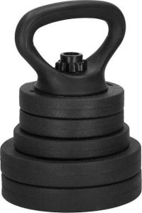 Hantle do ćwiczeń bitumiczne, 20 kg regulowany zestaw: gryf+ kettle UNIWERSALNY 19