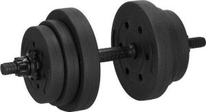 Hantle do ćwiczeń bitumiczne, 20 kg regulowany zestaw: gryf+ kettle UNIWERSALNY 6