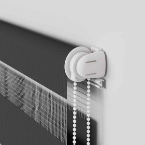 vidaXL Roleta zebra, czarna, szerokość tkaniny 115,9 cm, poliester 10